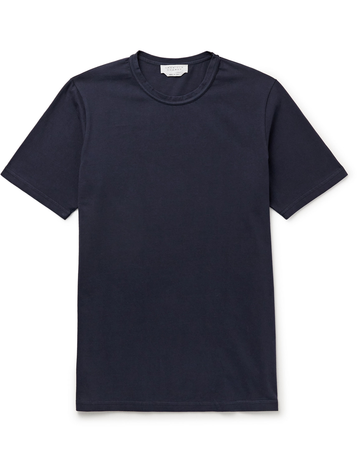 Gabriela Hearst Bandeira Cotton-jersey T-shirt In Blue