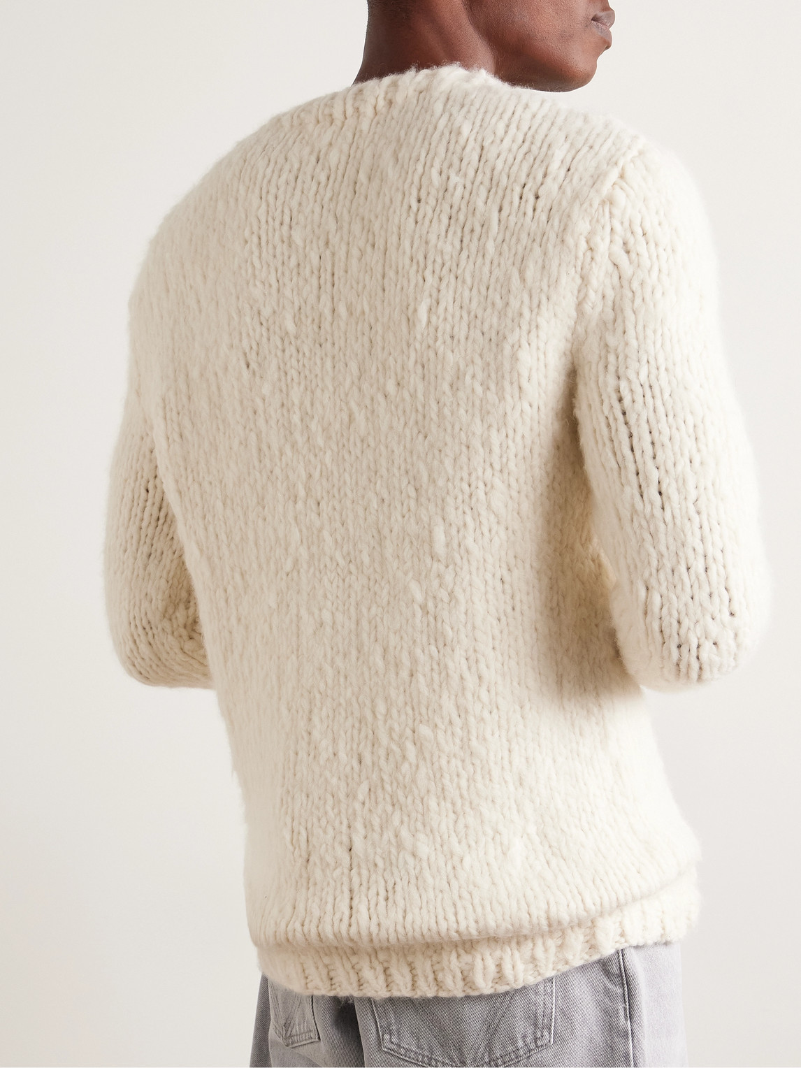 Gabriela Hearst Lawrence Knit Sweater In Ivory Welfat Cashmere In Neutrals