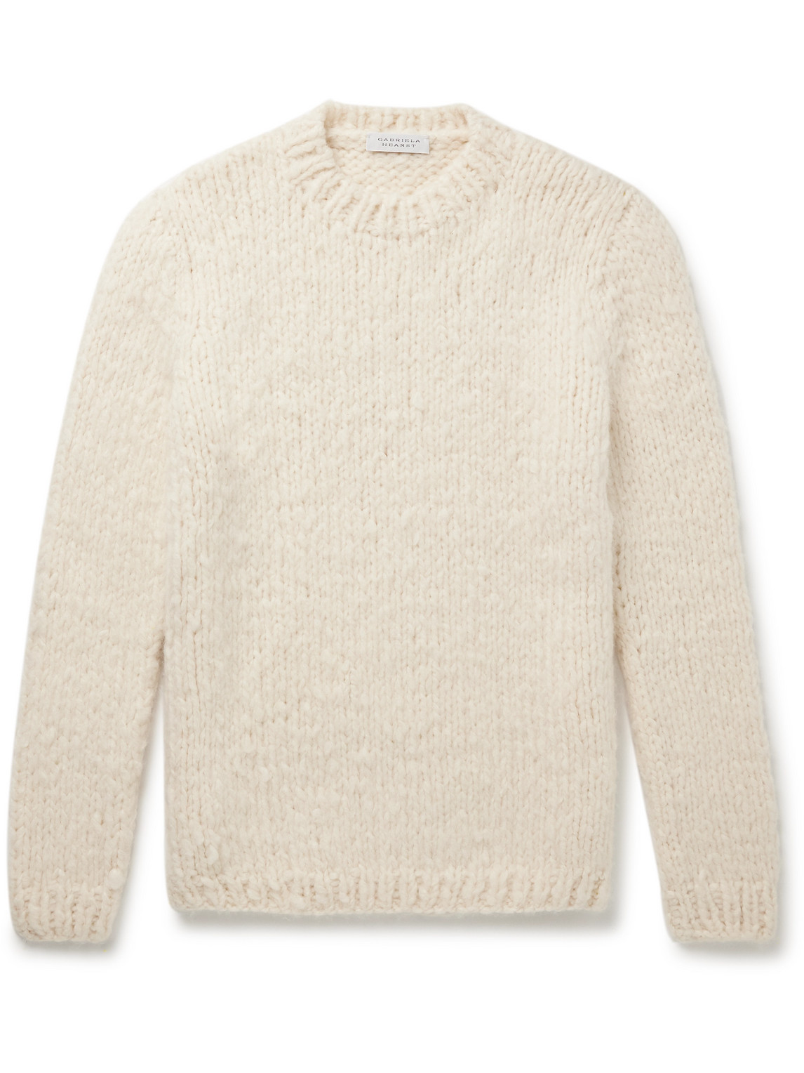 Gabriela Hearst Lawrence Knit Sweater In Ivory Welfat Cashmere In Neutrals