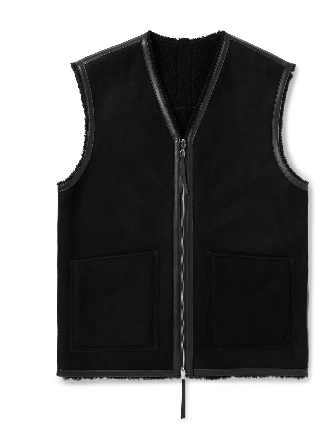Snowdon Leather-Trimmed Shearling Gilet