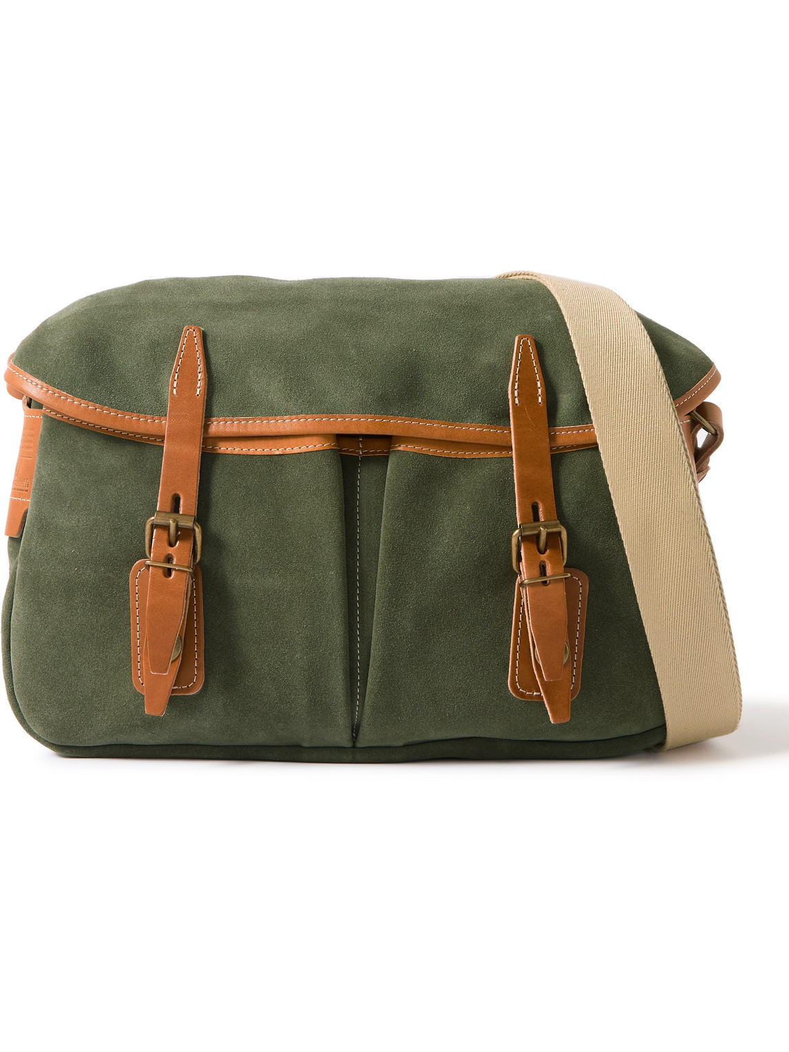 Musettes Leather-Trimmed Suede Messenger Bag