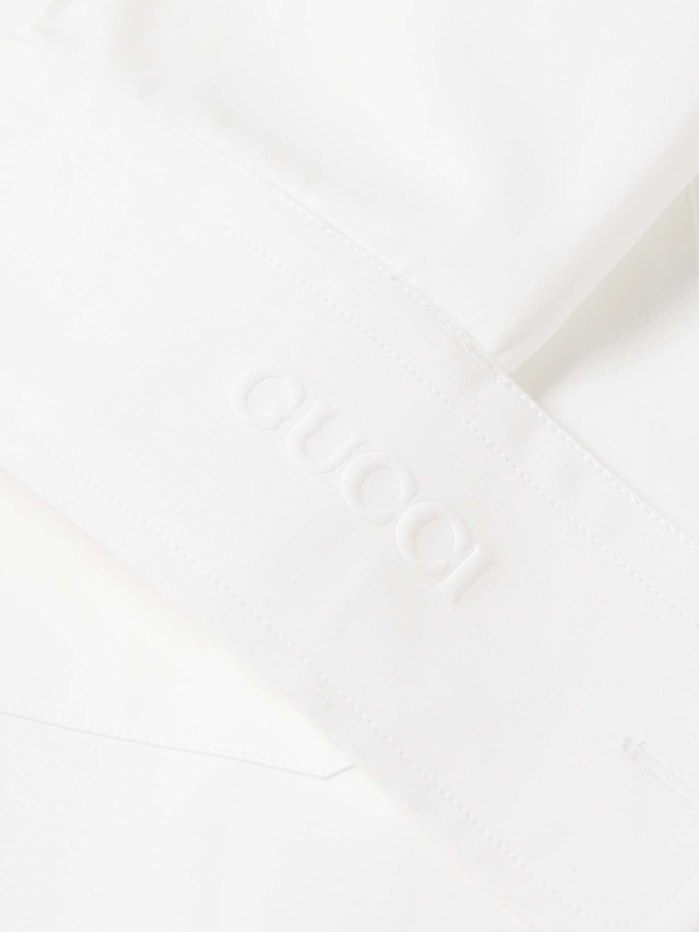 Gucci Men's Stretch Cotton Poplin Shirt White
