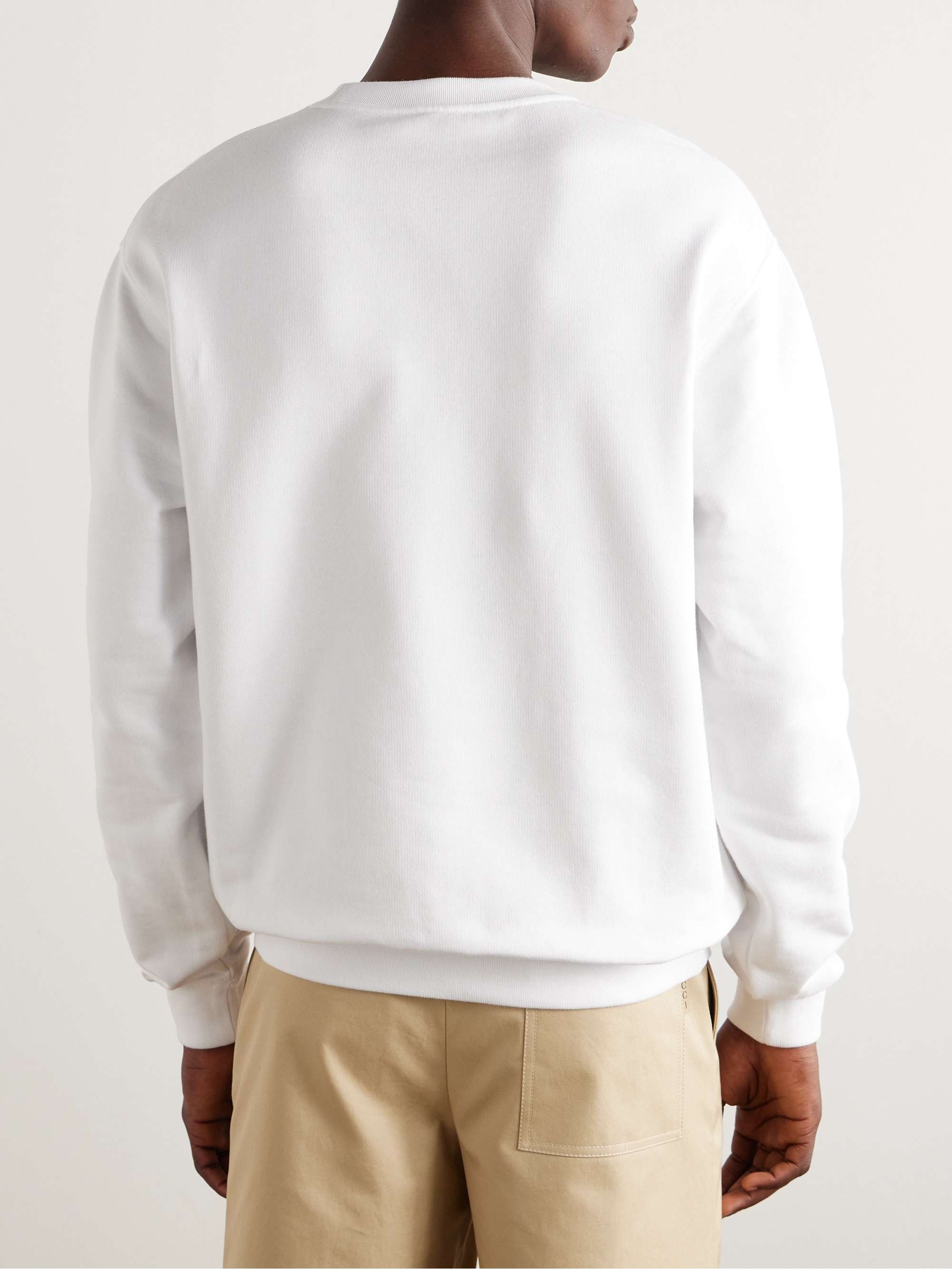 GUCCI Logo-Print Cotton-Jersey Sweatshirt for Men | MR PORTER