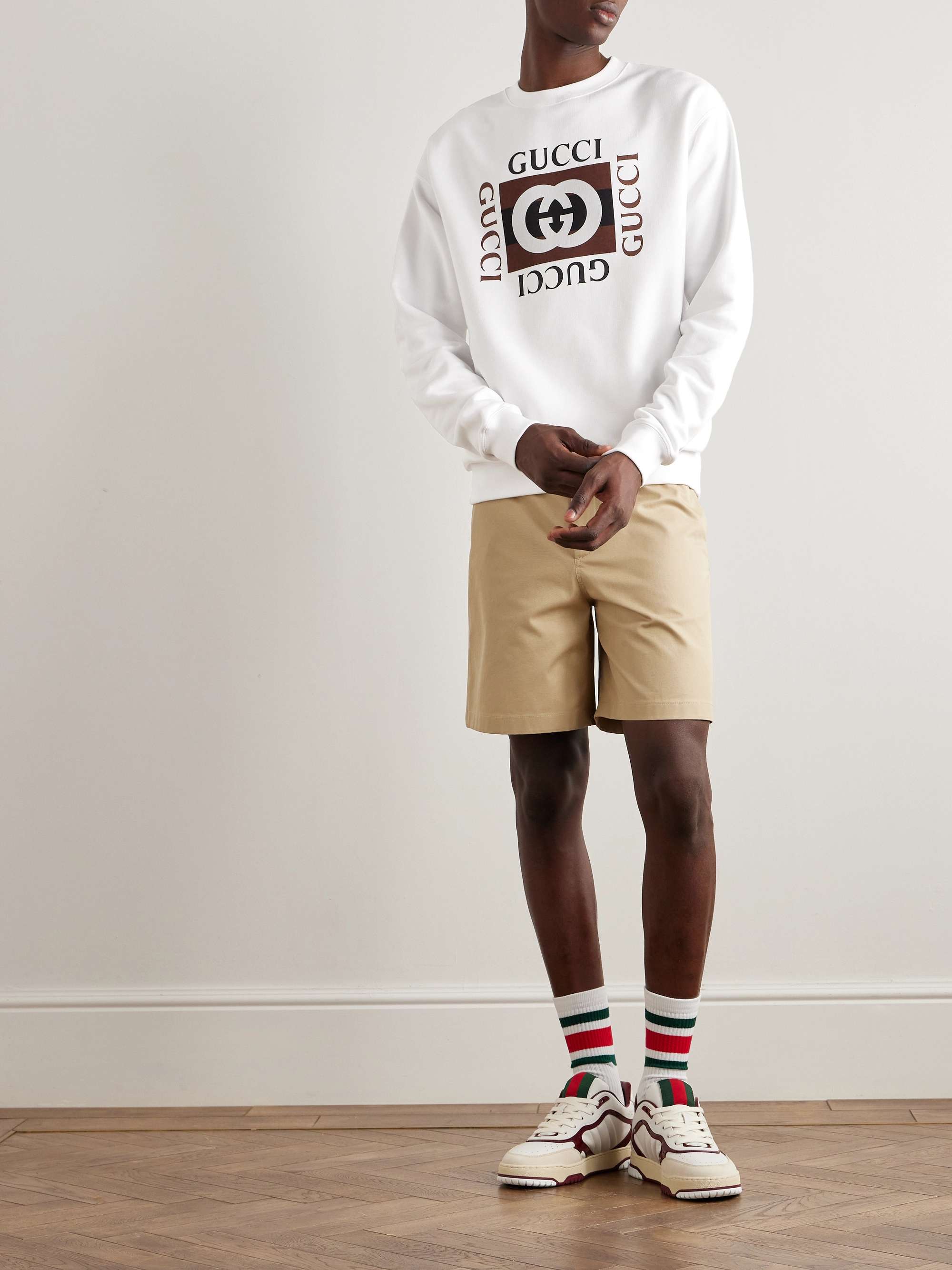 GUCCI Logo-Print Cotton-Jersey Sweatshirt for Men | MR PORTER GUCCI Logo-Print Cotton-Jersey Sweatshirt for Men | MR PORTER