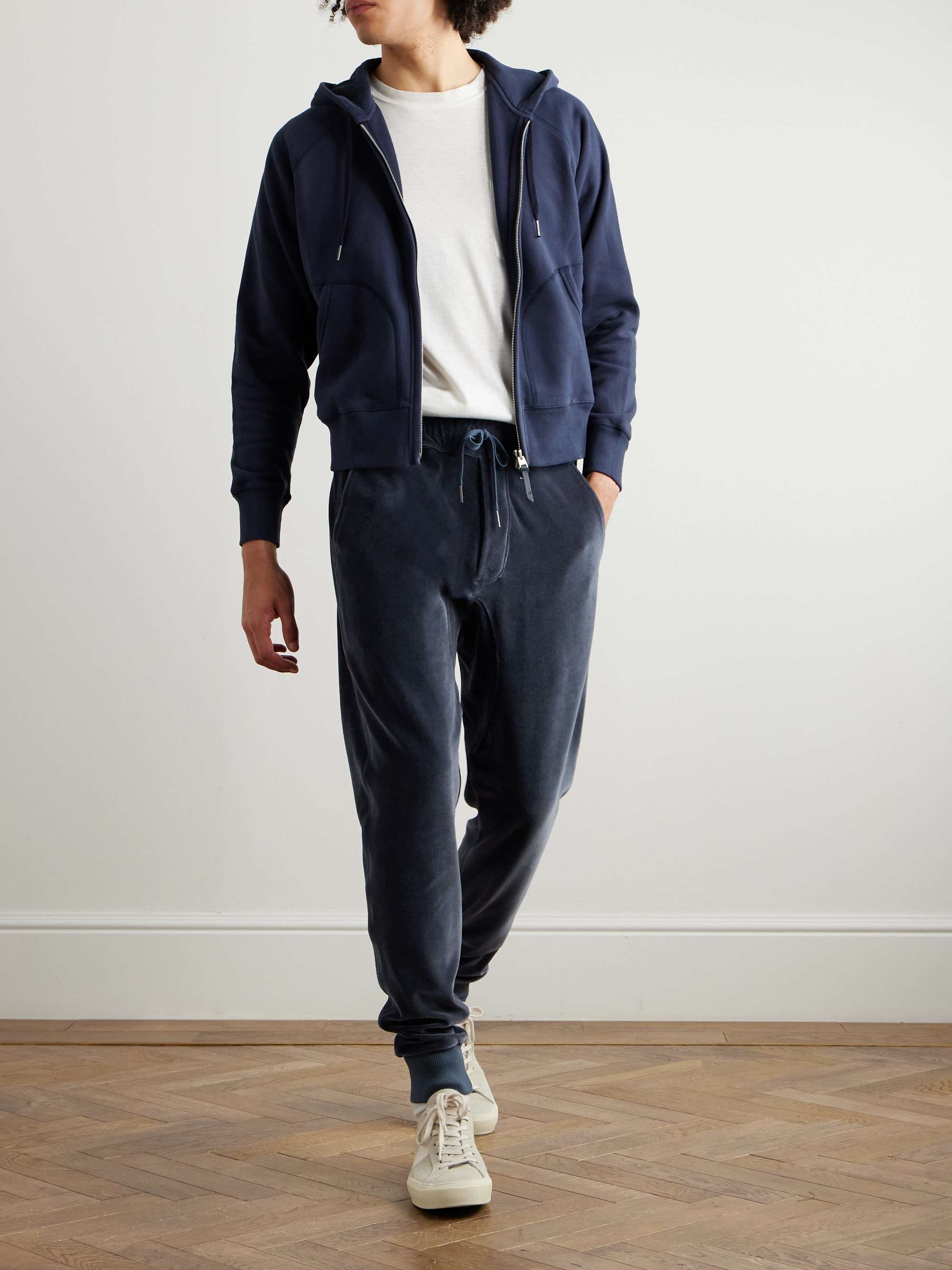 TOM FORD Tapered Cotton-Blend Jersey Sweatpants
