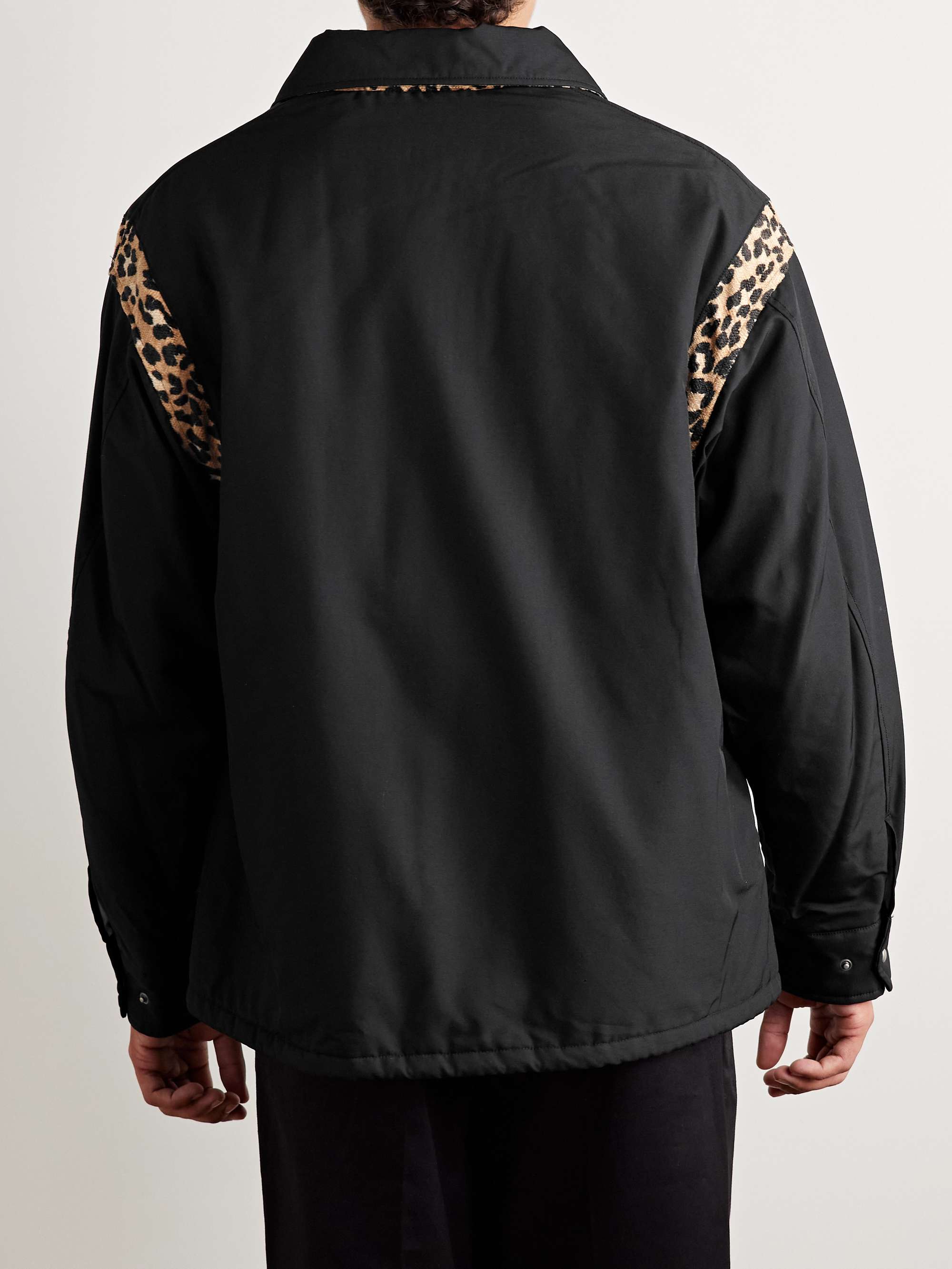 VISVIM Coach Leopard-Print Cotton-Moleskin Trimmed Wool and