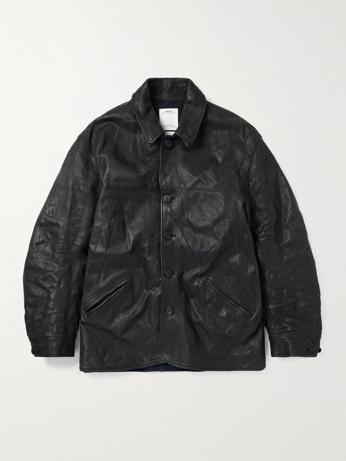 Visvim ジャケット Visvim - Crinkled-Leather Jacket - Curated Menswear