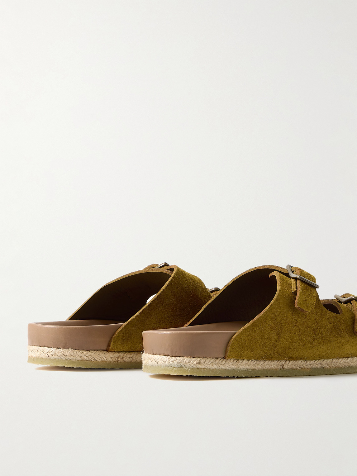 Shop Yuketen Sal-2 Suede Sandals In Brown
