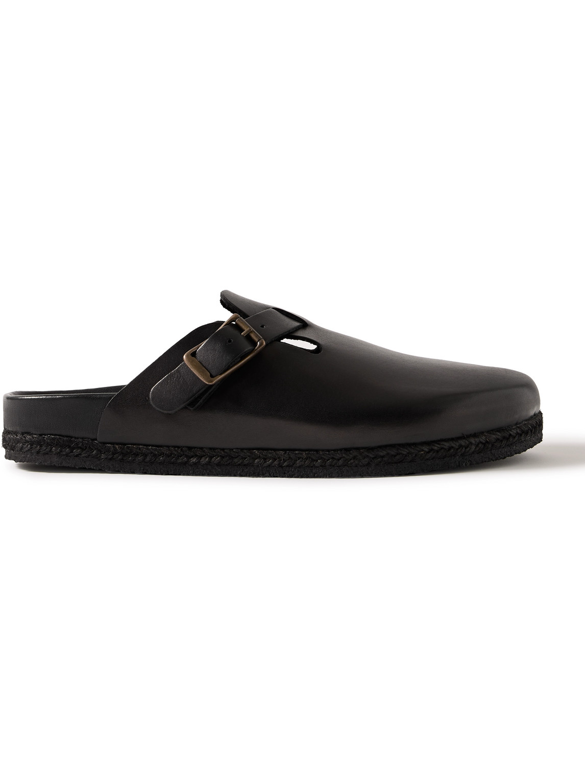 Yuketen Sal-1 Leather Clogs In Black