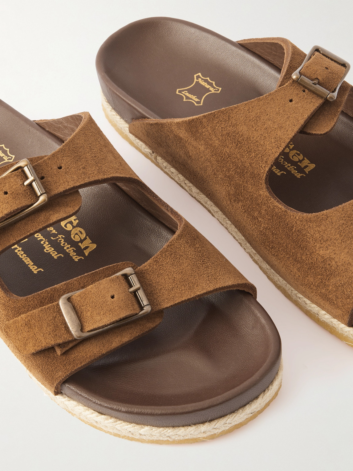 Shop Yuketen Sal Suede Sandals In Brown