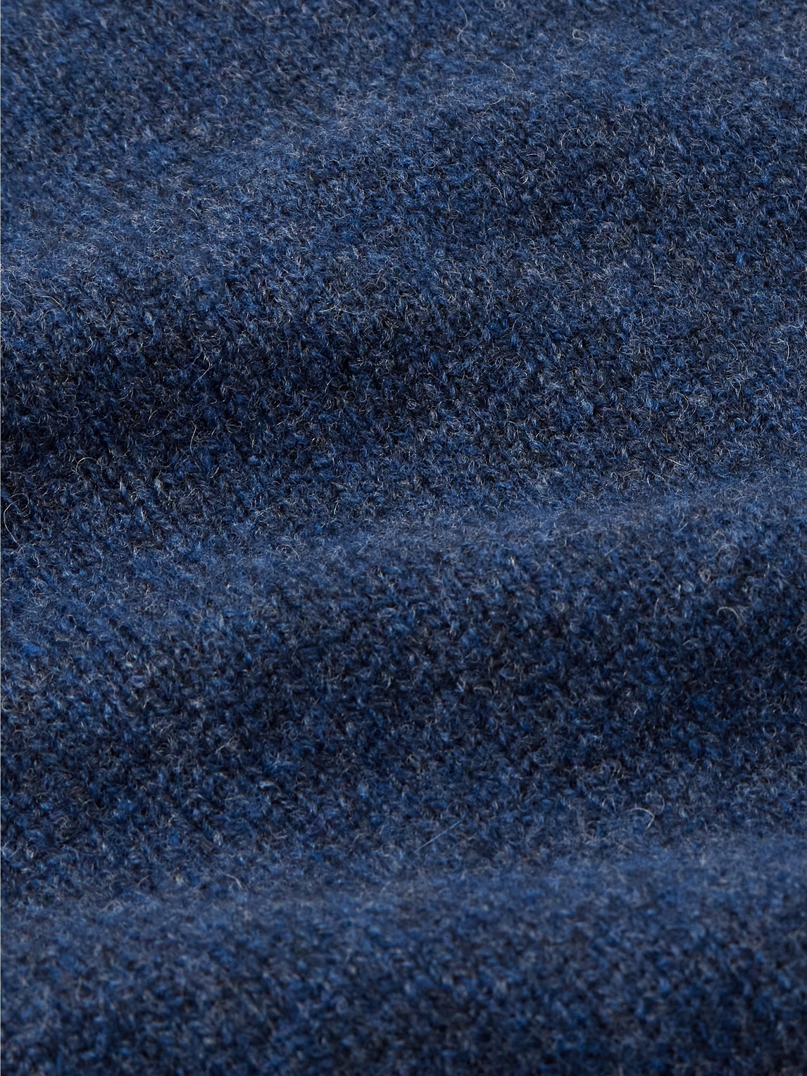 Shop Kingsman Ribbed Shetland Wool Rollneck Sweater In Blue
