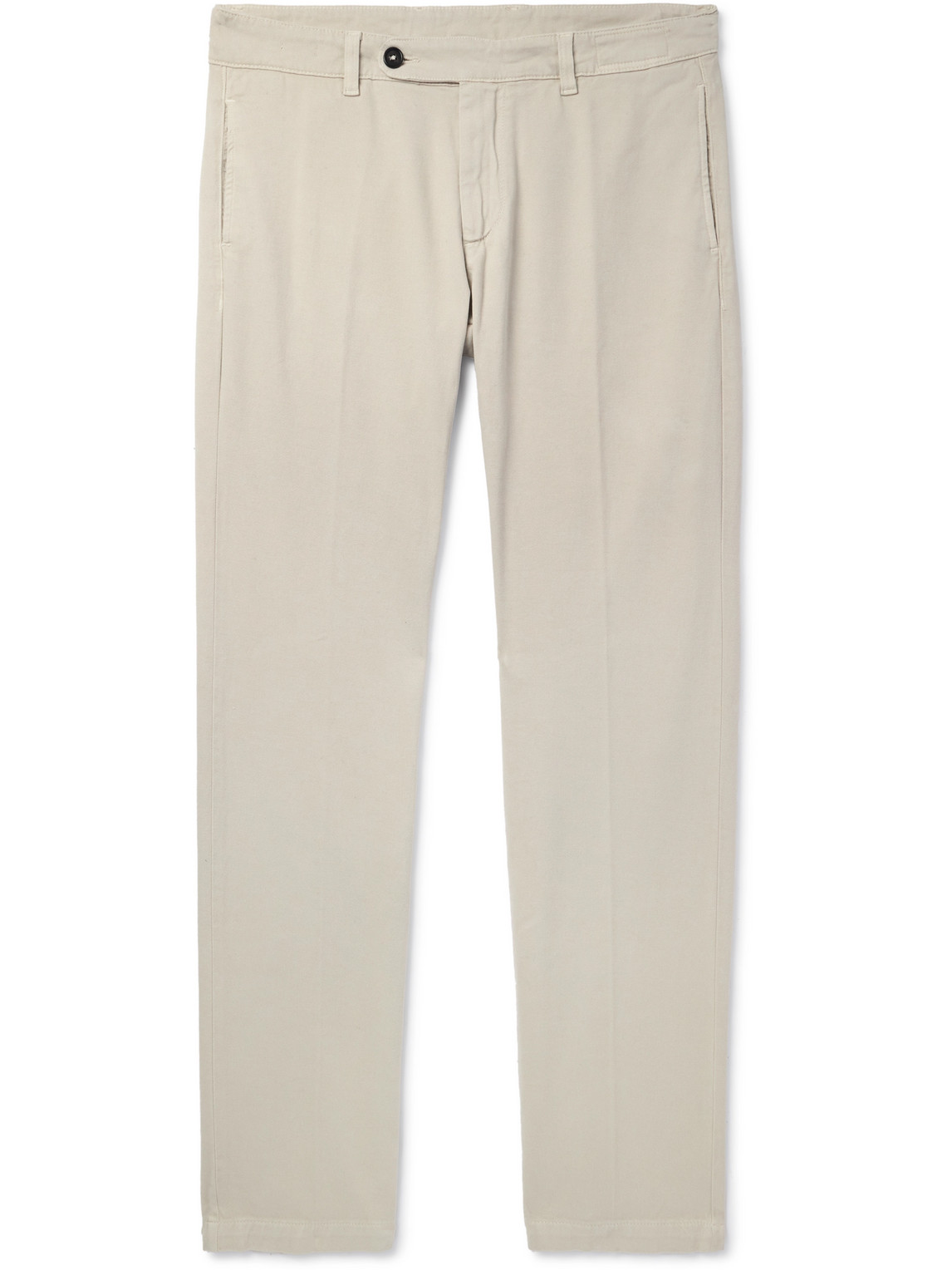 Massimo Alba Winch2 Slim-fit Cotton-blend Twill Trousers In Neutrals