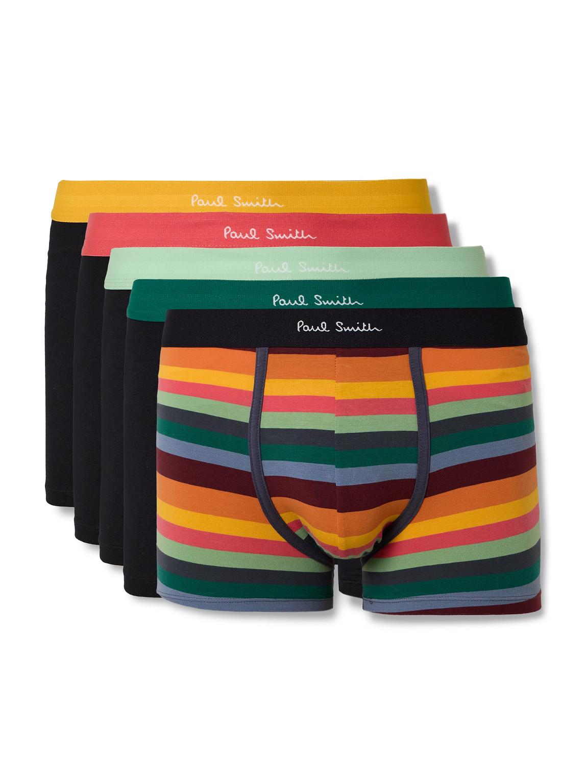 Paul Smith Men Pack Of Five Briefs In Black