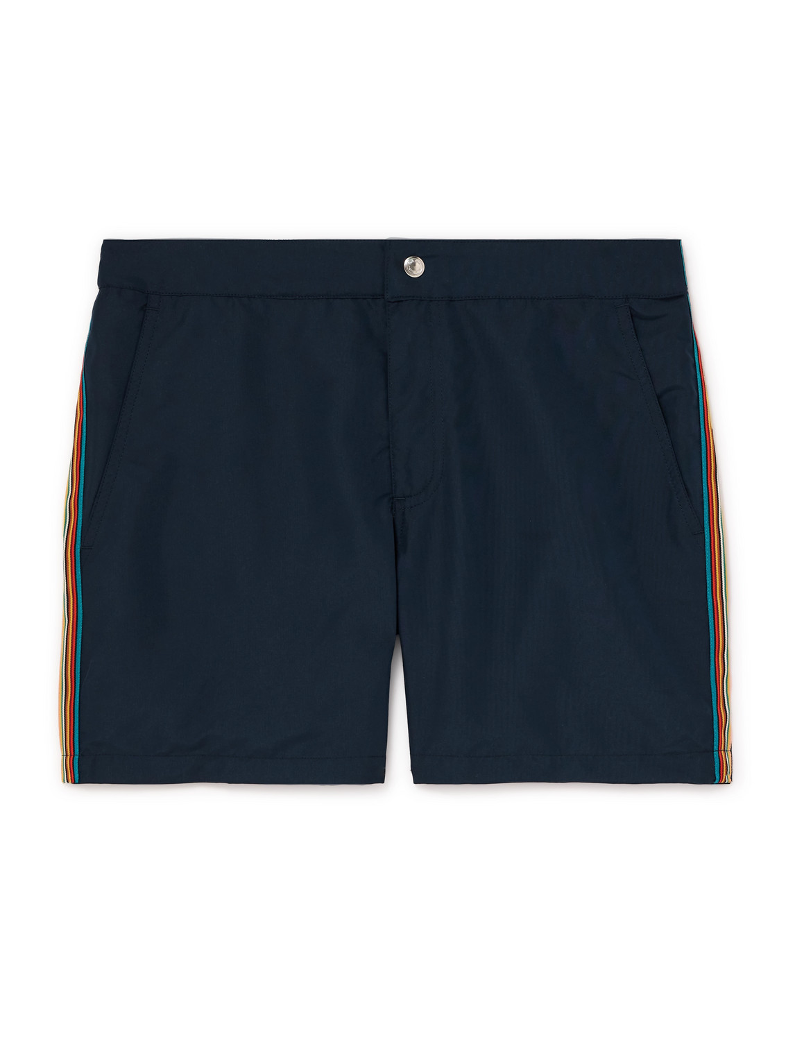Paul Smith - Straight-Leg Mid-Length Striped Recycled Swim Shorts - Men - Blue - M