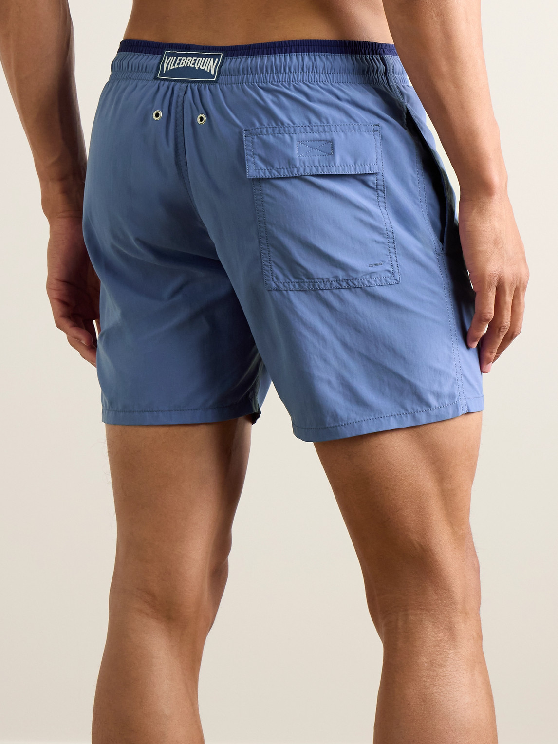 Vilebrequin Logo-embroidered Swim Shorts In Blue