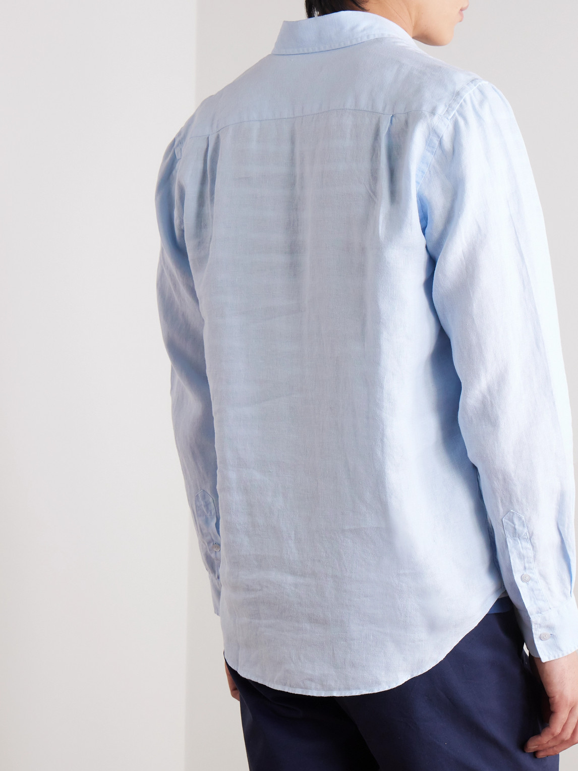Vilebrequin Caroubis Linen Shirt In Blue