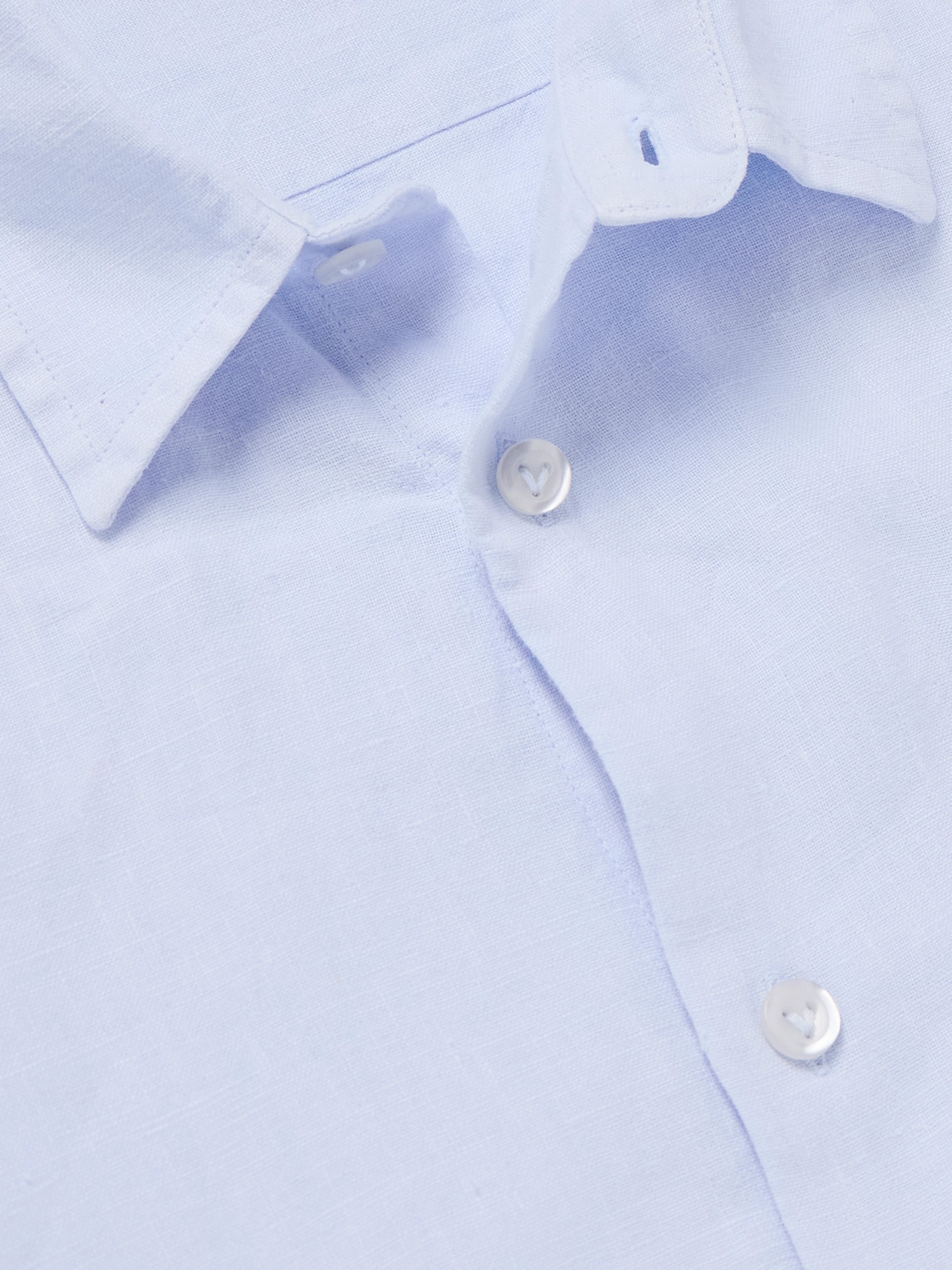 Vilebrequin Caroubis Linen Shirt In Blue