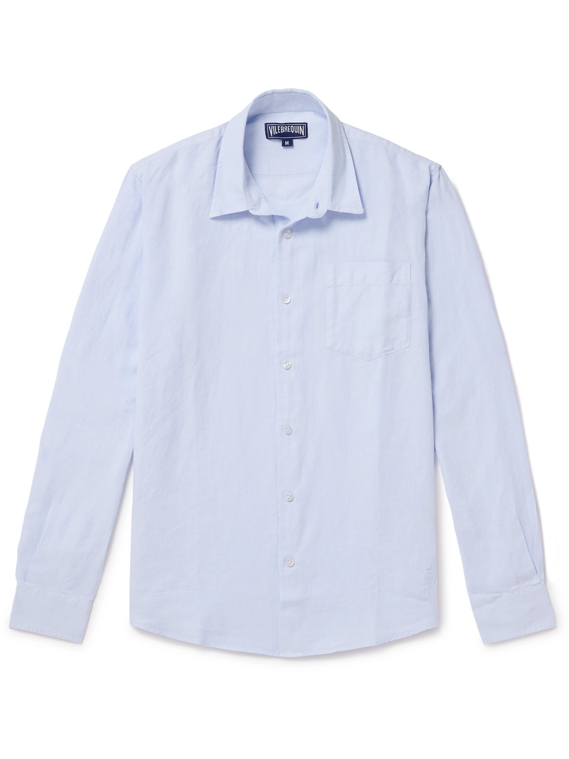 Vilebrequin Caroubis Linen Shirt In Blue