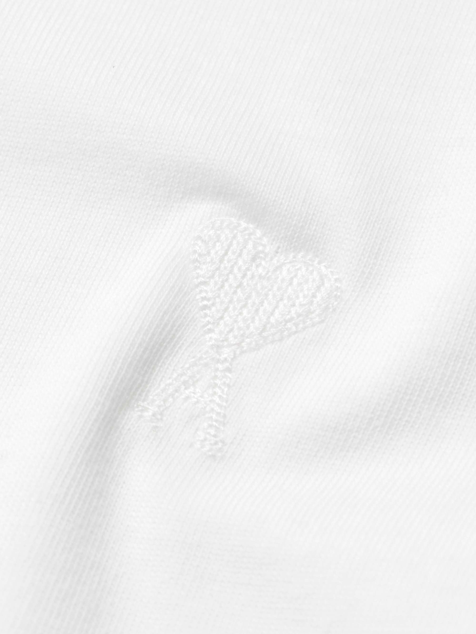 AMI PARIS ADC Logo-Embroidered Organic Cotton-Jersey T-Shirt