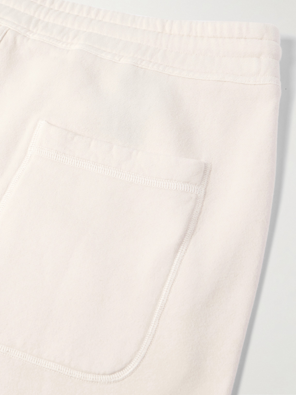 Shop Tom Ford Tapered Garment-dyed Cotton-jersey Sweatpants In Neutrals