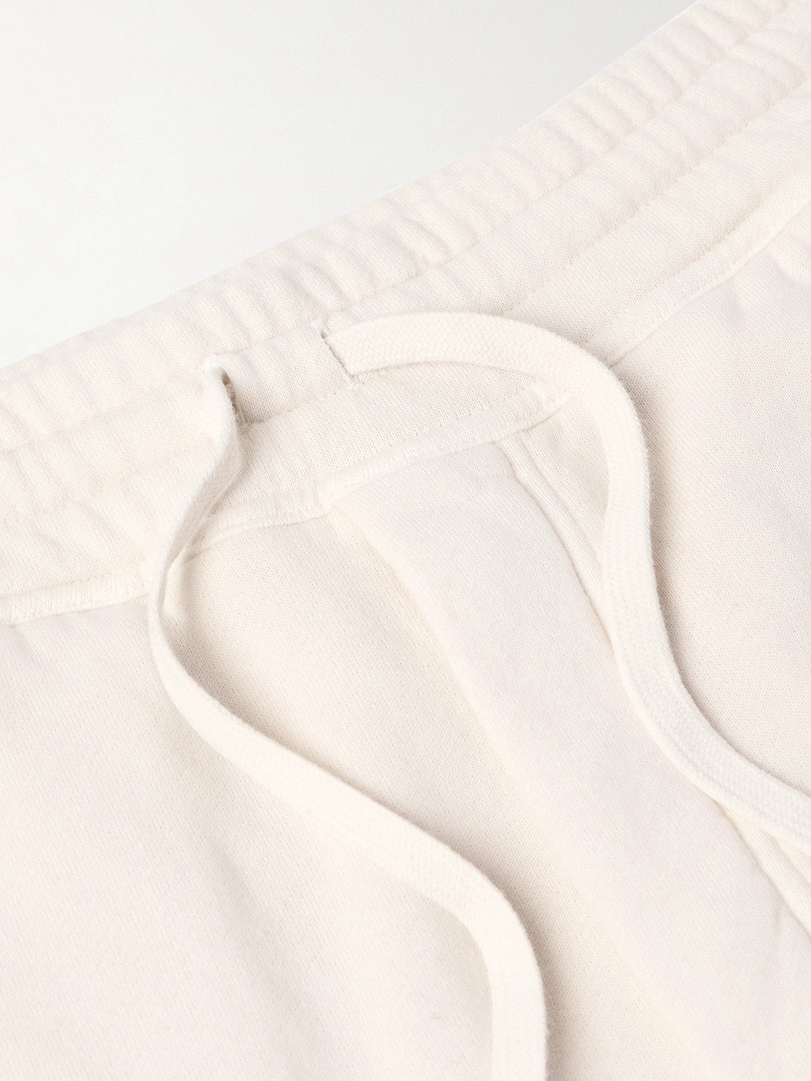 Shop Tom Ford Tapered Garment-dyed Cotton-jersey Sweatpants In Neutrals