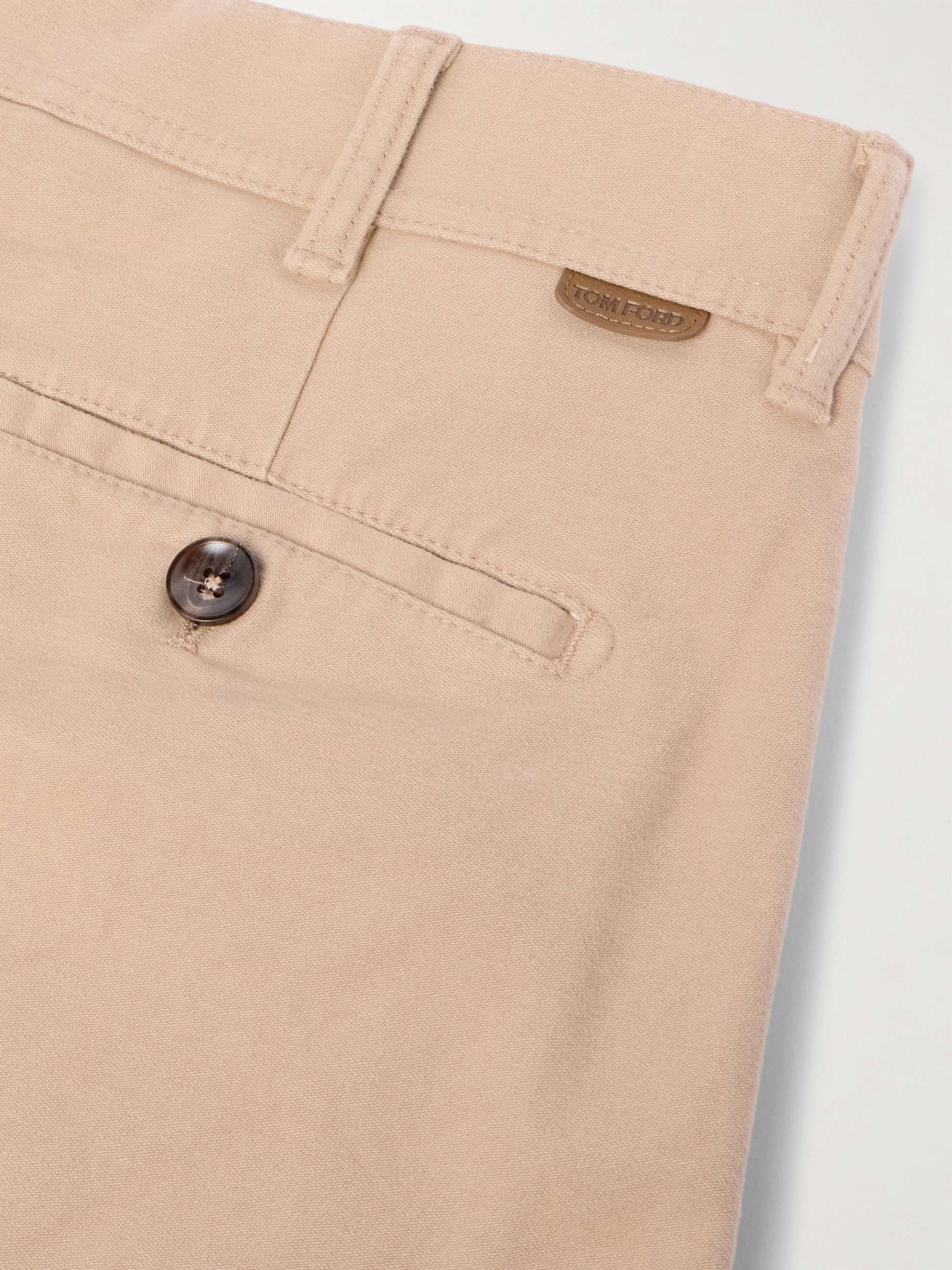 TOM FORD Straight-Leg Cotton-Blend Moleskin Trousers for Men