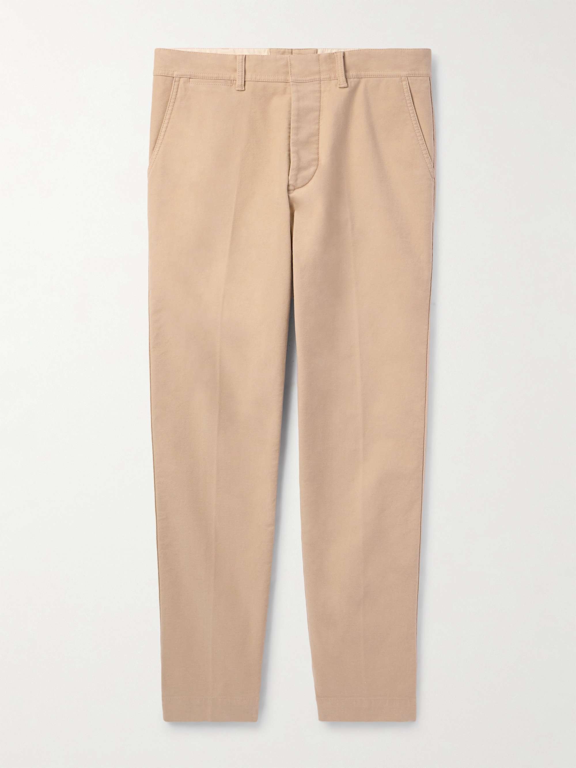 TOM FORD Straight-Leg Cotton-Blend Moleskin Trousers for Men