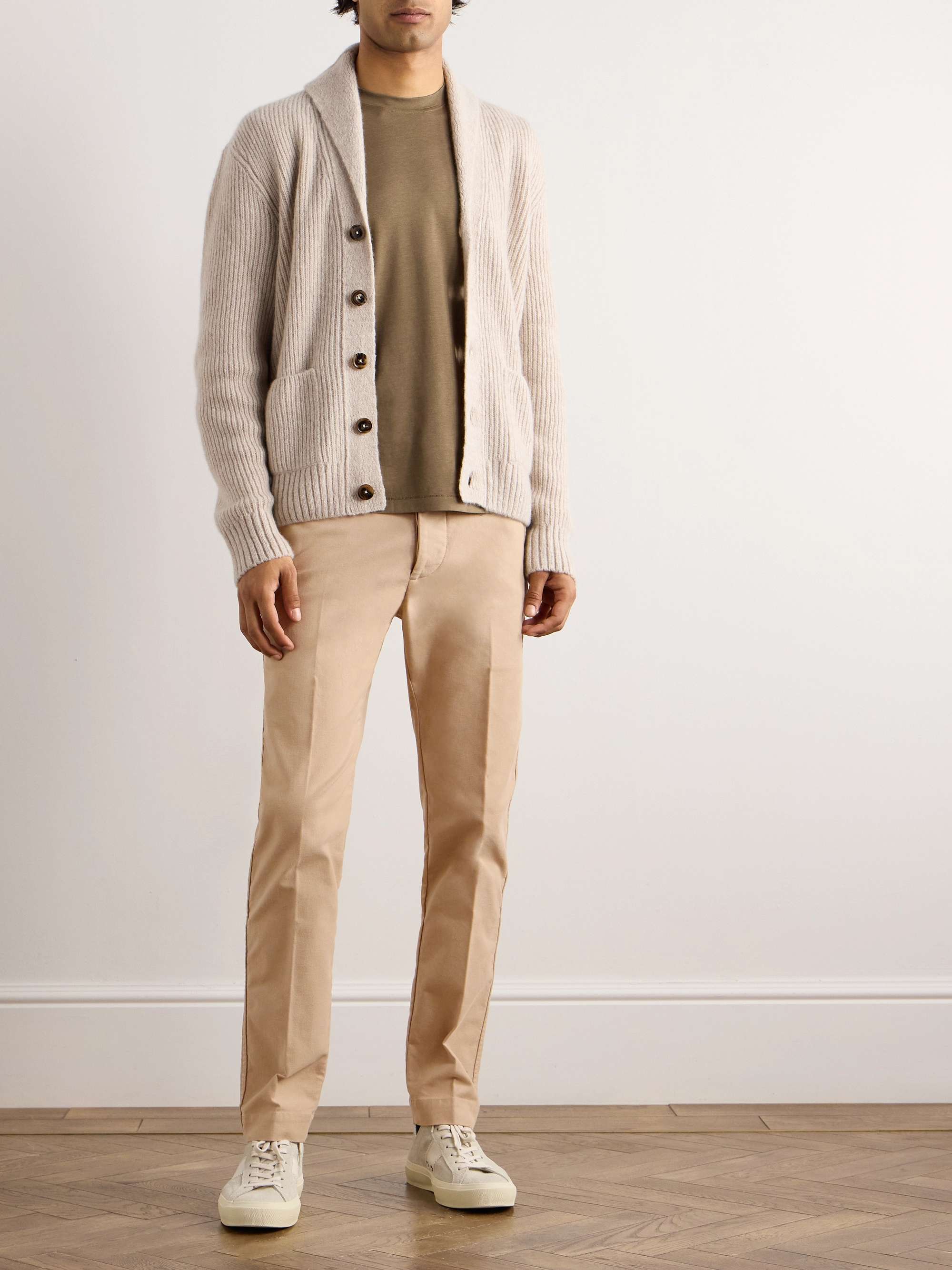 TOM FORD Straight-Leg Cotton-Blend Moleskin Trousers for Men