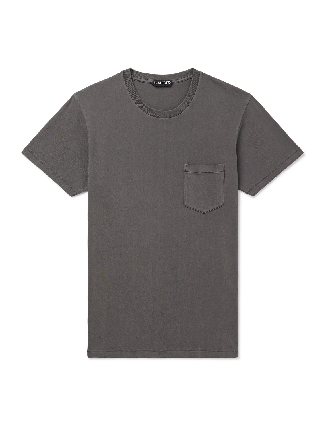 Tom Ford Slim-fit Cold-dyed Cotton-jersey T-shirt In Gray