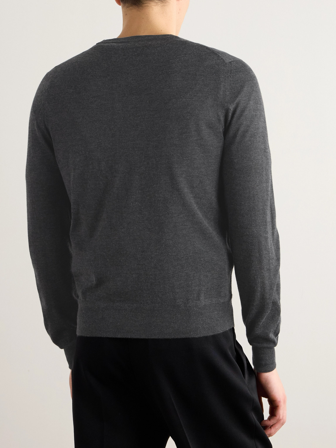 Tom Ford Cashmere And Silk-blend Sweater In Gray