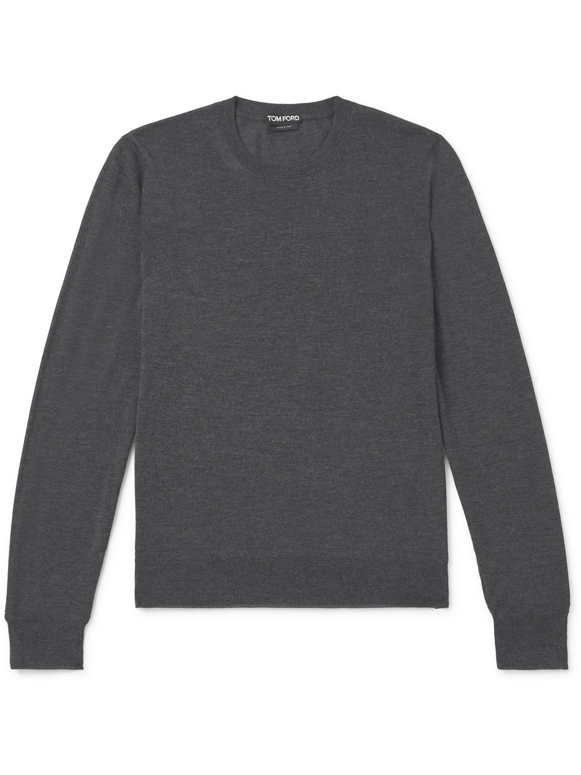 Tom Ford Cashmere And Silk-blend Jumper In Grey