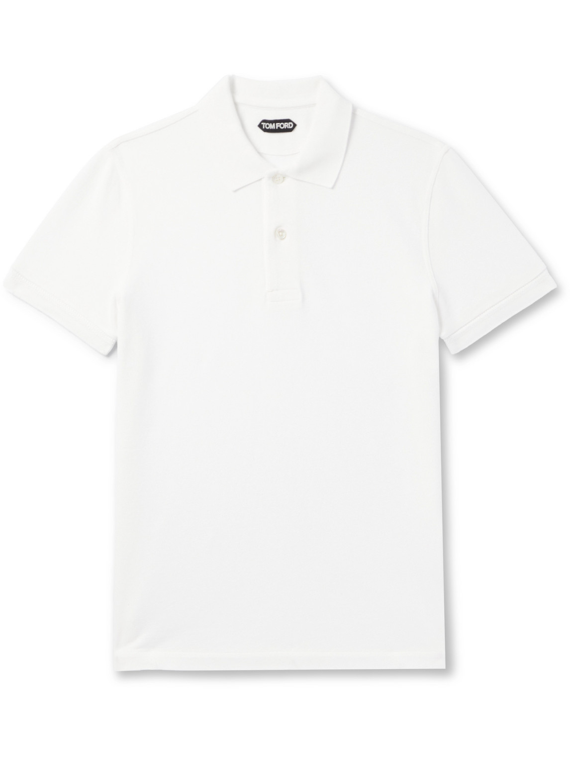 Tom Ford Men's Cotton Polo Shirt In White