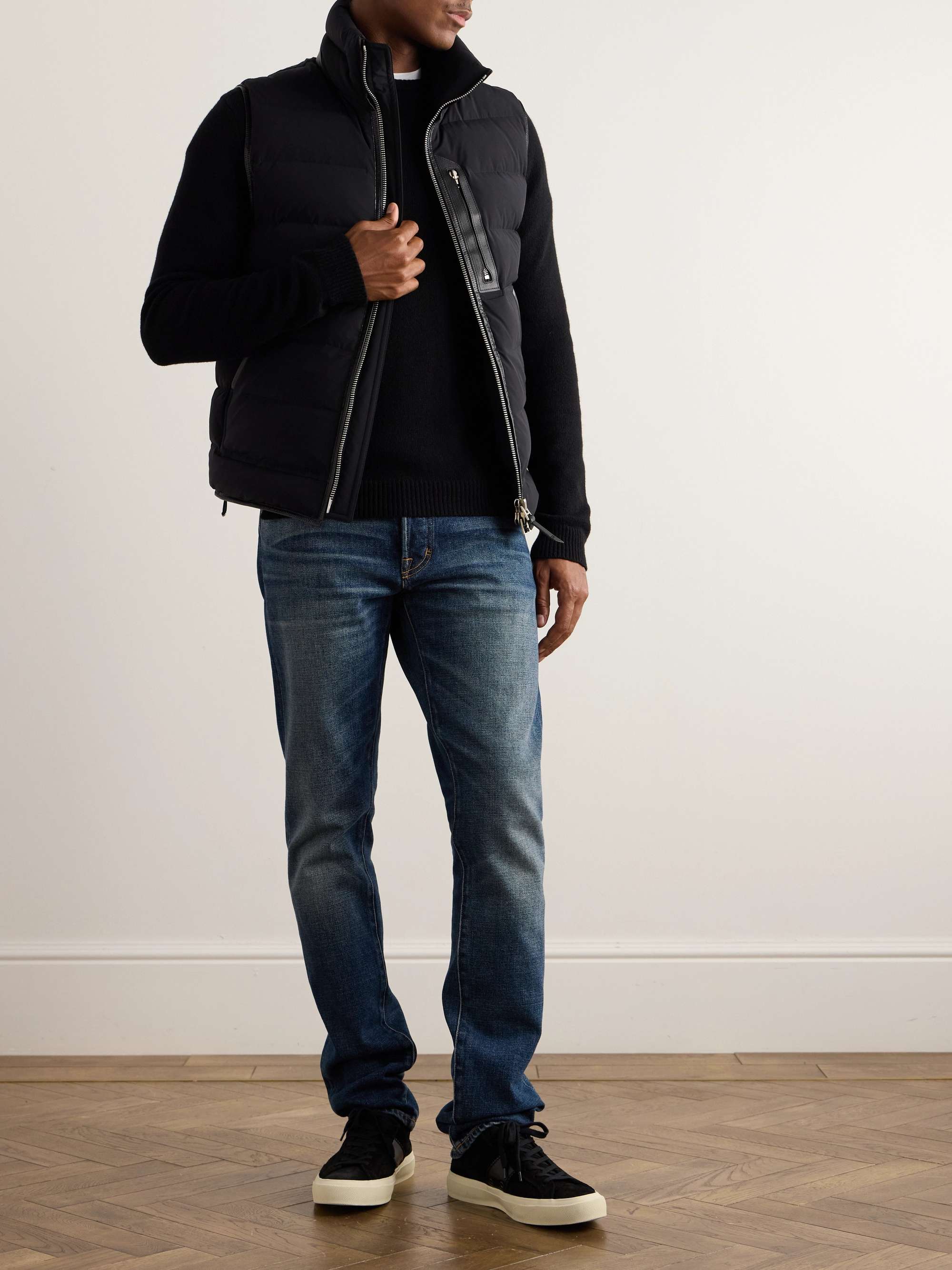 Tom ford quilted shell and wool jacket hotsell