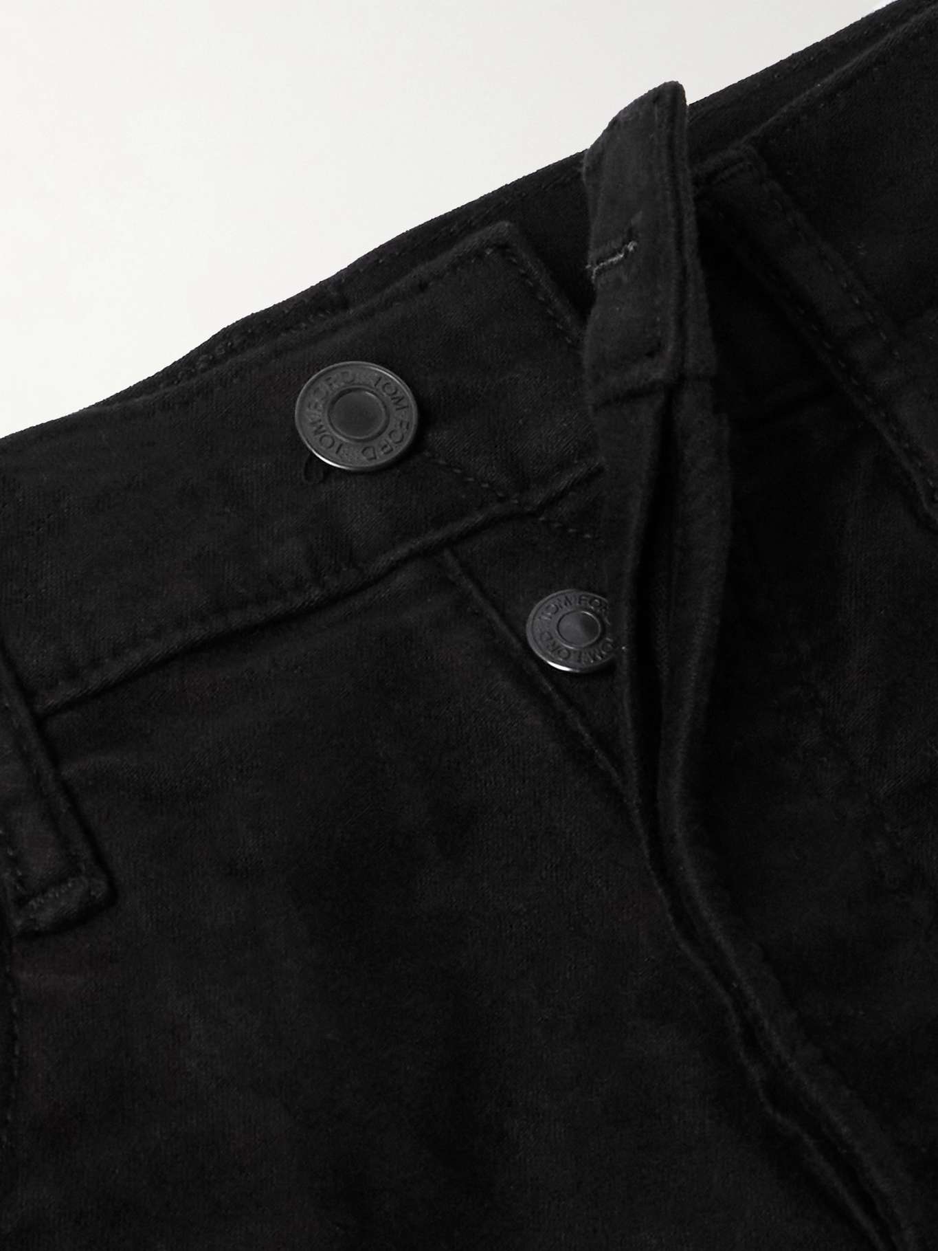 TOM FORD Slim-Fit Cotton-Blend Moleskin Trousers for Men | MR PORTER