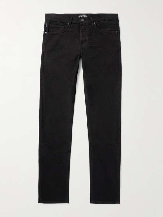 TOM FORD Slim-Fit Cotton-Blend Moleskin Trousers for Men | MR PORTER