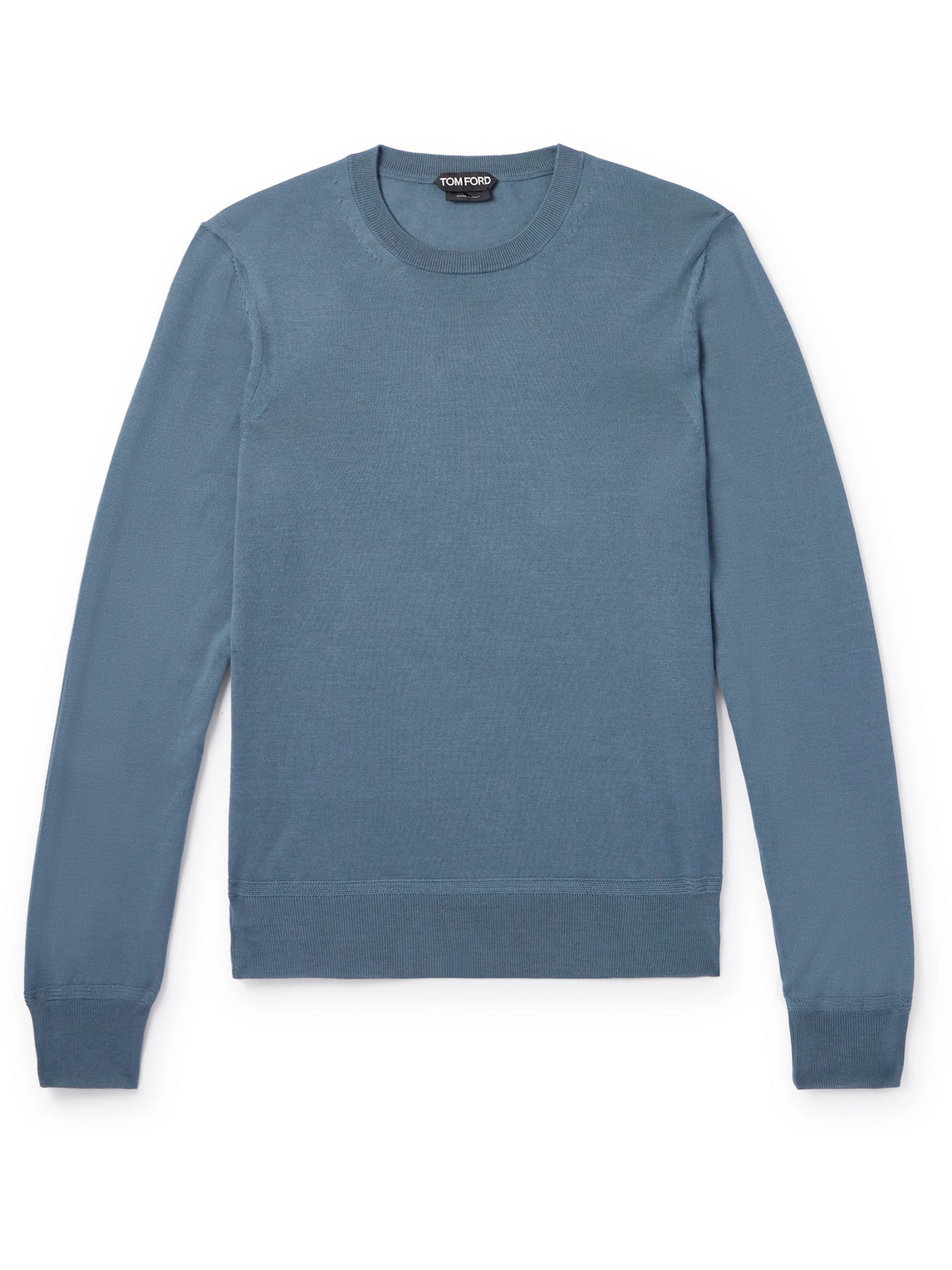 Tom Ford Cashmere And Silk-blend Jumper In Blue