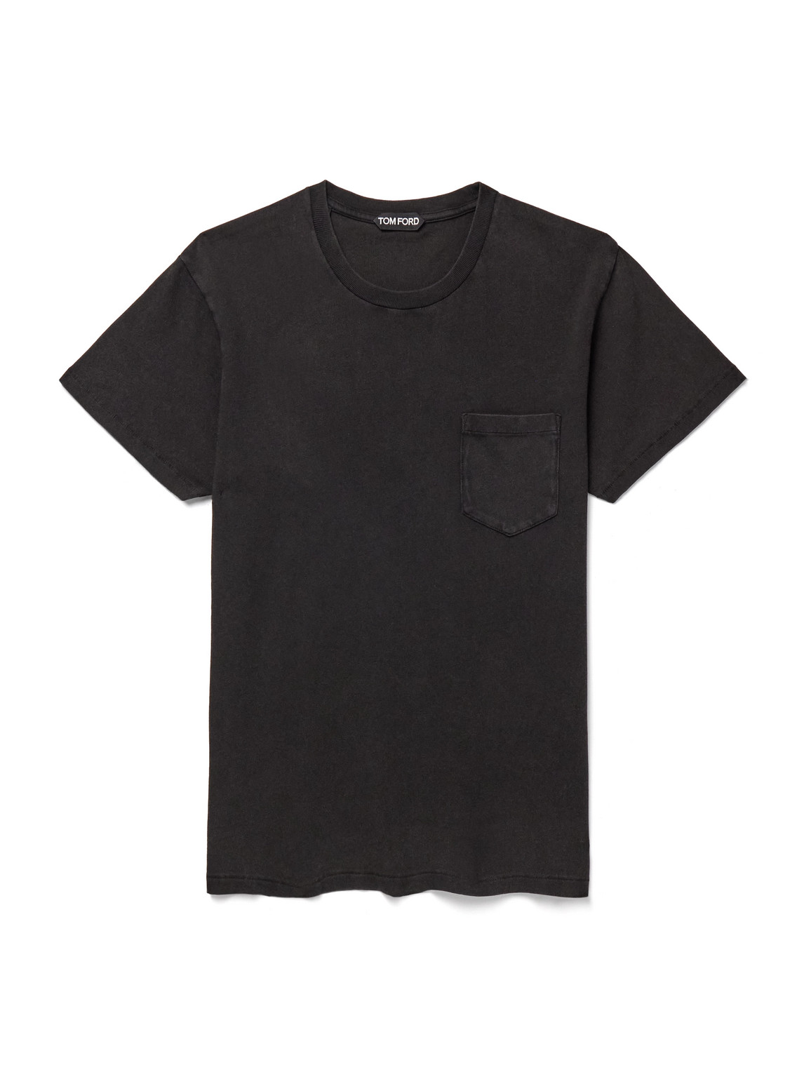 Tom Ford Slim-fit Cold-dyed Cotton T-shirt In Gray