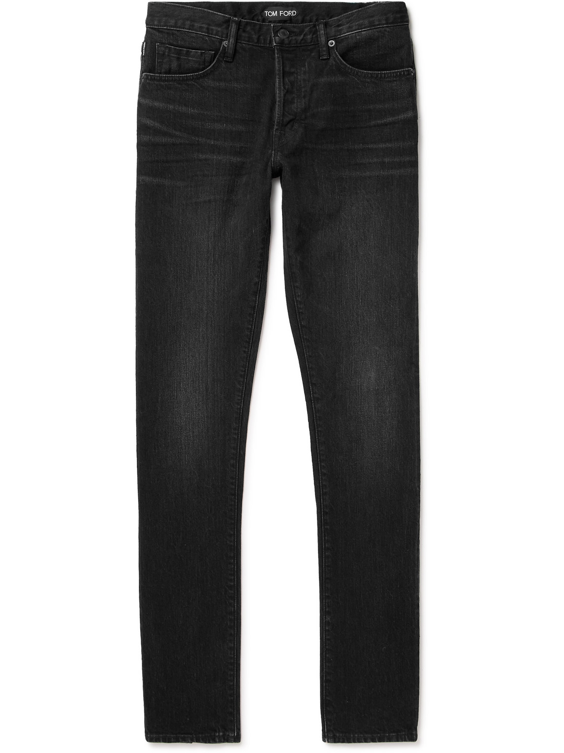 Tom Ford Slim-fit Selvedge Jeans In Black