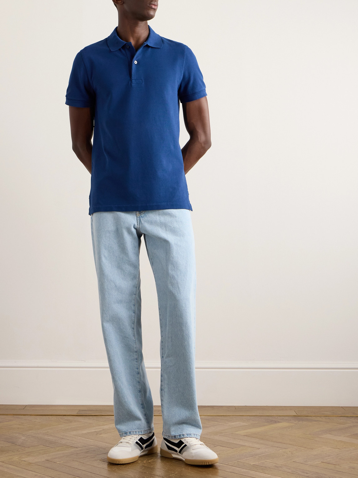 Tom Ford Short-sleeve Polo Shirt In Blue