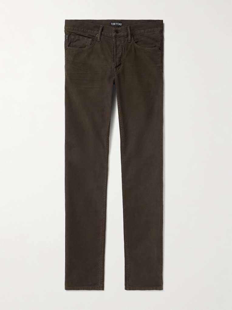 Tom Ford — Slim-Fit Cotton-Blend Moleskin Trousers