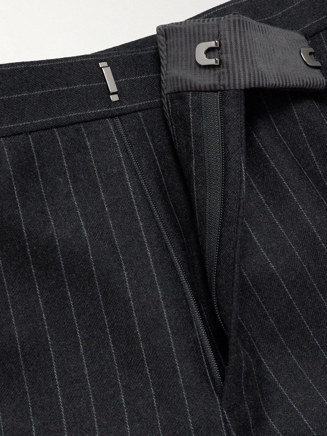 Shelton Straight-Leg Pinstriped Wool Trousers - Men | Image | 2