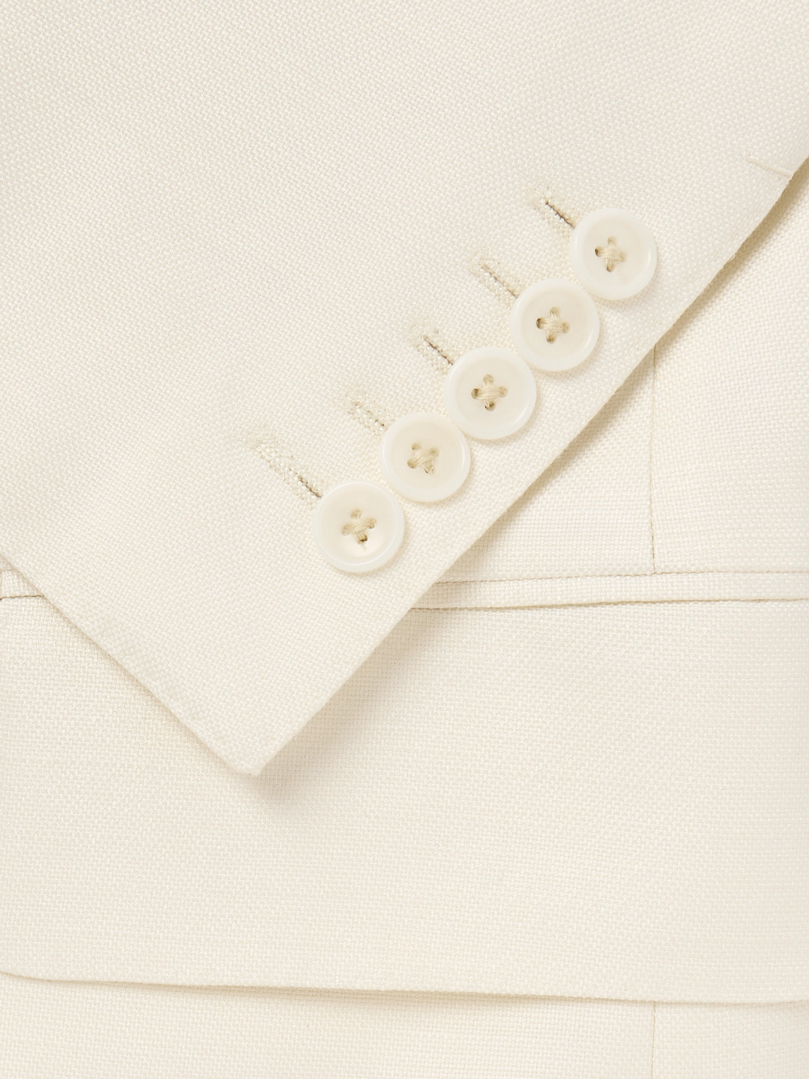 Shop Tom Ford Slim-fit Grain De Poudre Silk Tuxedo Jacket In White