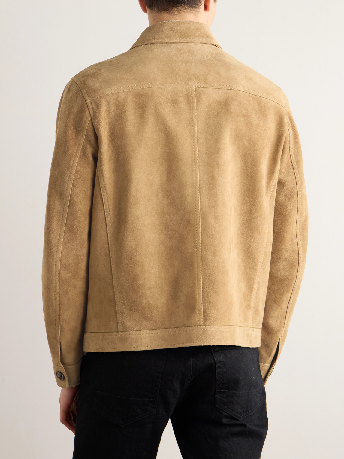  Tom Ford - Heathered Suede Jacket - Men - Brown - It 46 