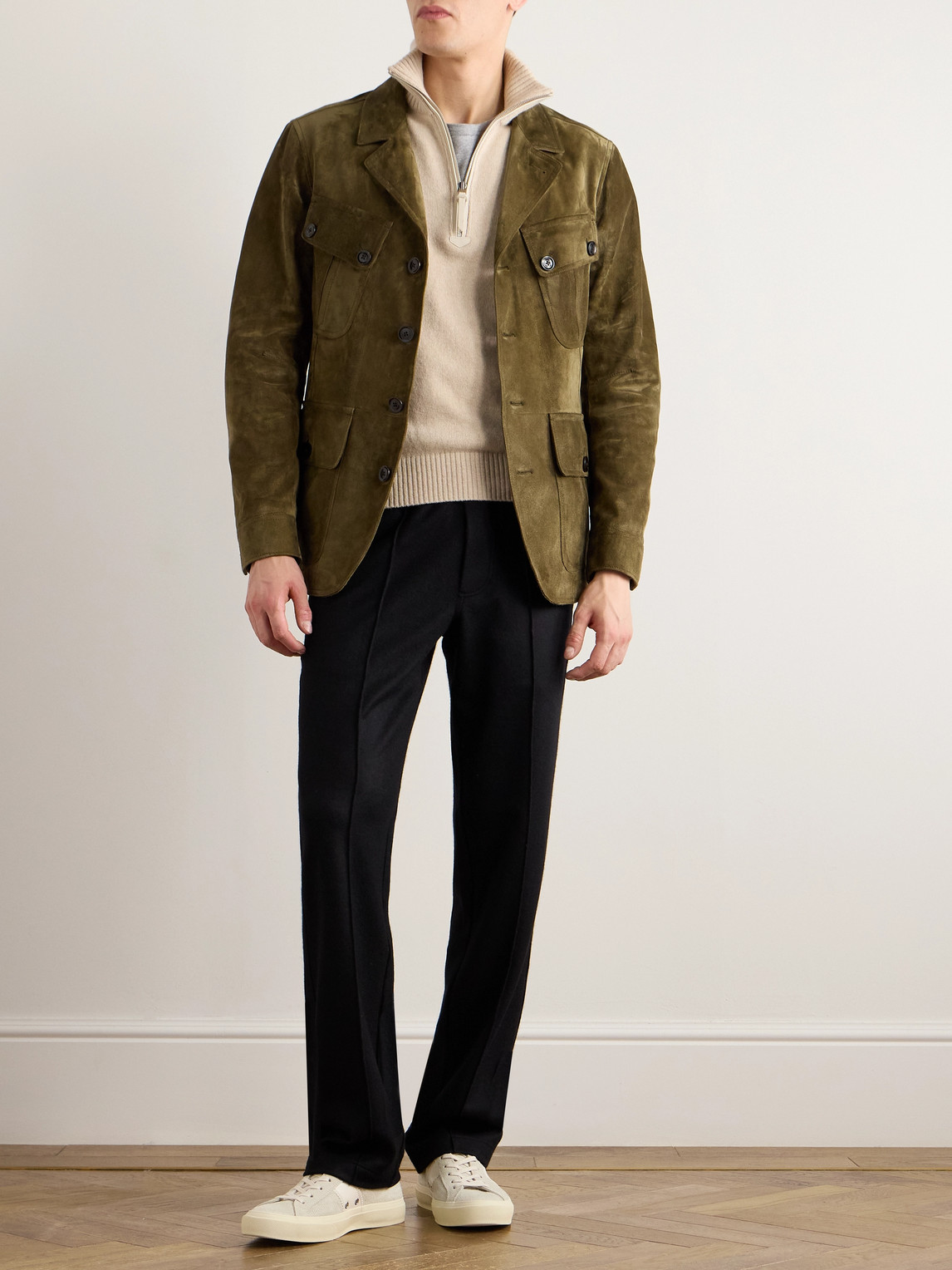 Straight-Leg Pleated Cashmere Sweatpants - Men | Image | 1