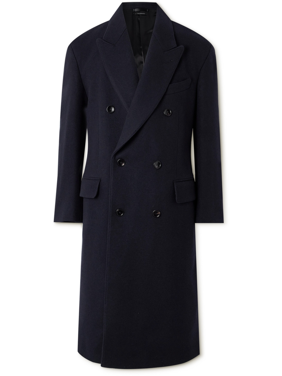 Tom Ford Oversized Double-breasted Wool Coat In Blue