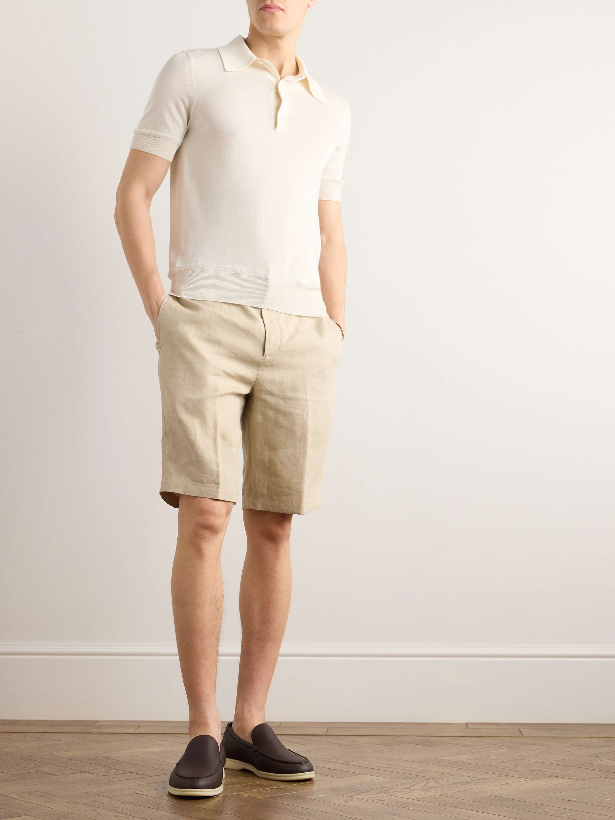 TOM FORD Slim-Fit Cashmere and Silk-Blend Polo Shirt for Men TOM FORD Slim-Fit Cashmere and Silk-Blend Polo Shirt for Men