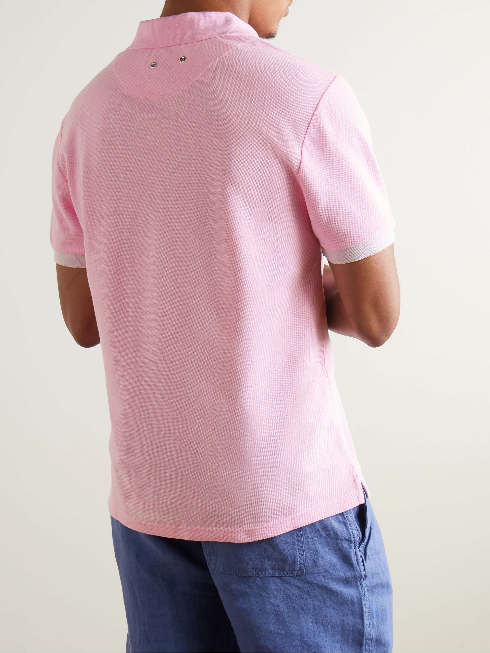VILEBREQUIN Slim-Fit Logo-Embroidered Cotton-Piqué Polo Shirt