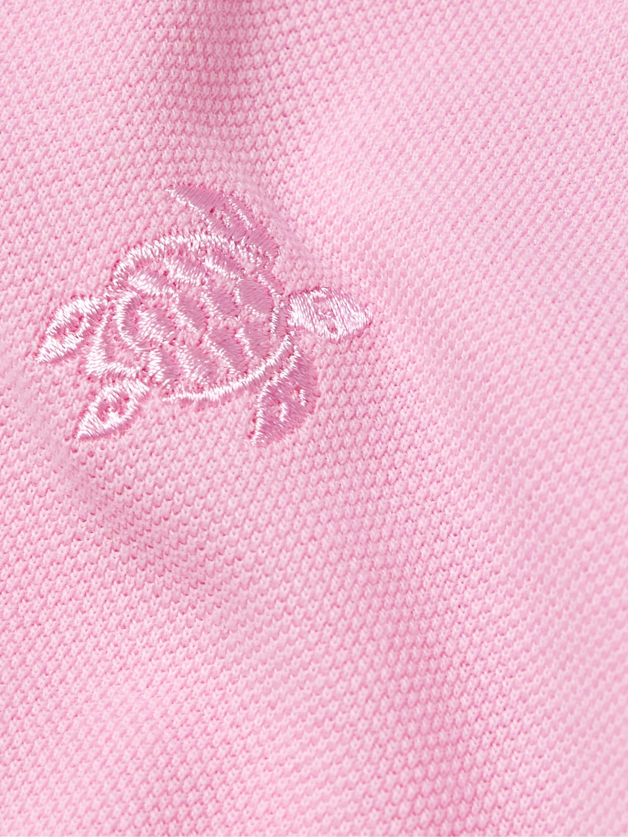 VILEBREQUIN Slim-Fit Logo-Embroidered Cotton-Piqué Polo Shirt
