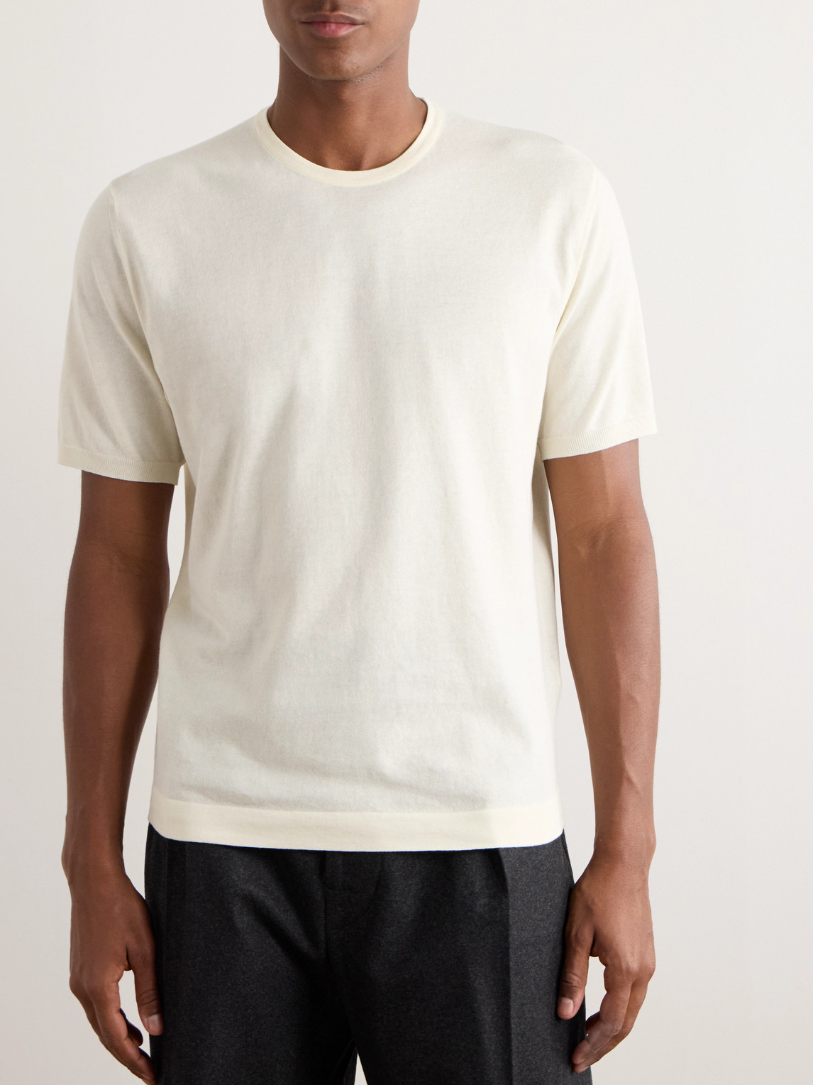 Shop Loro Piana Bay Cotton T-shirt In Neutrals