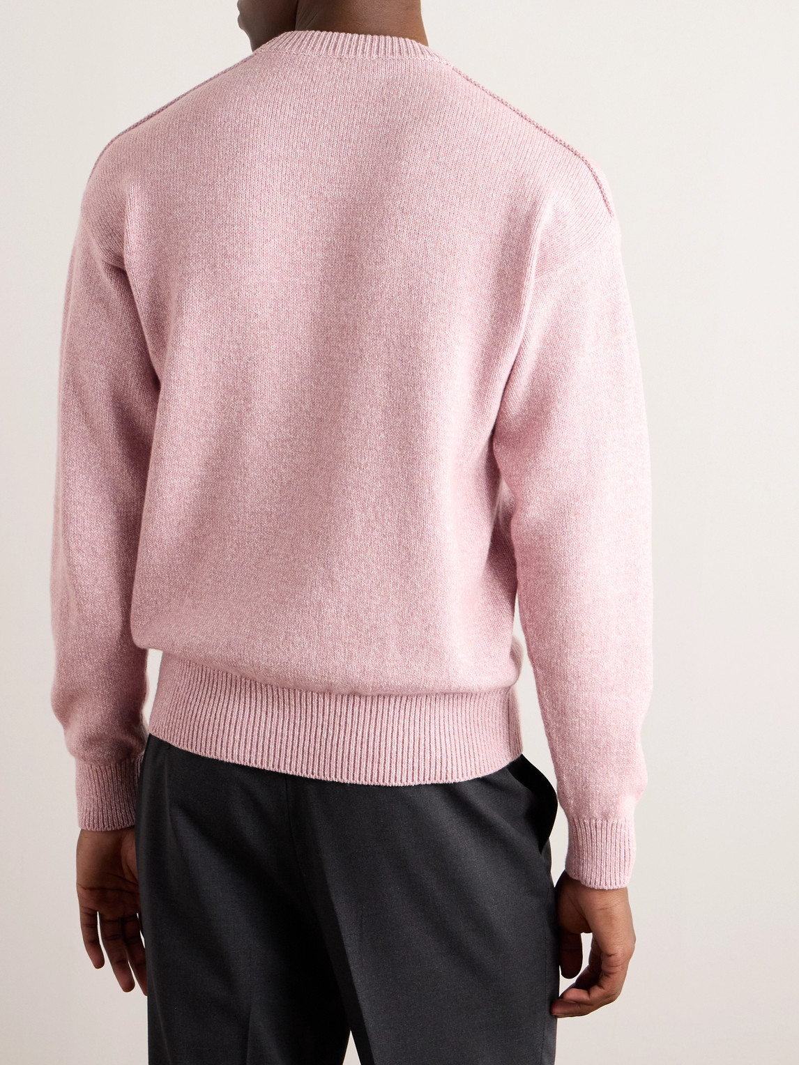 Shop Loro Piana Cotton And Cashmere-blend Sweater In Pink